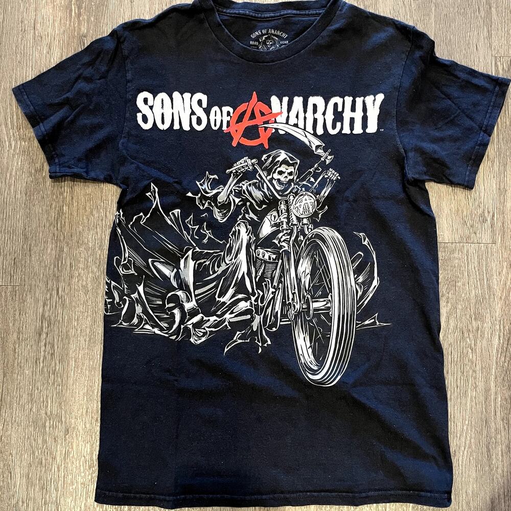 Sons of Anarchy Biker Graphic Motorcycle Black Tee Size